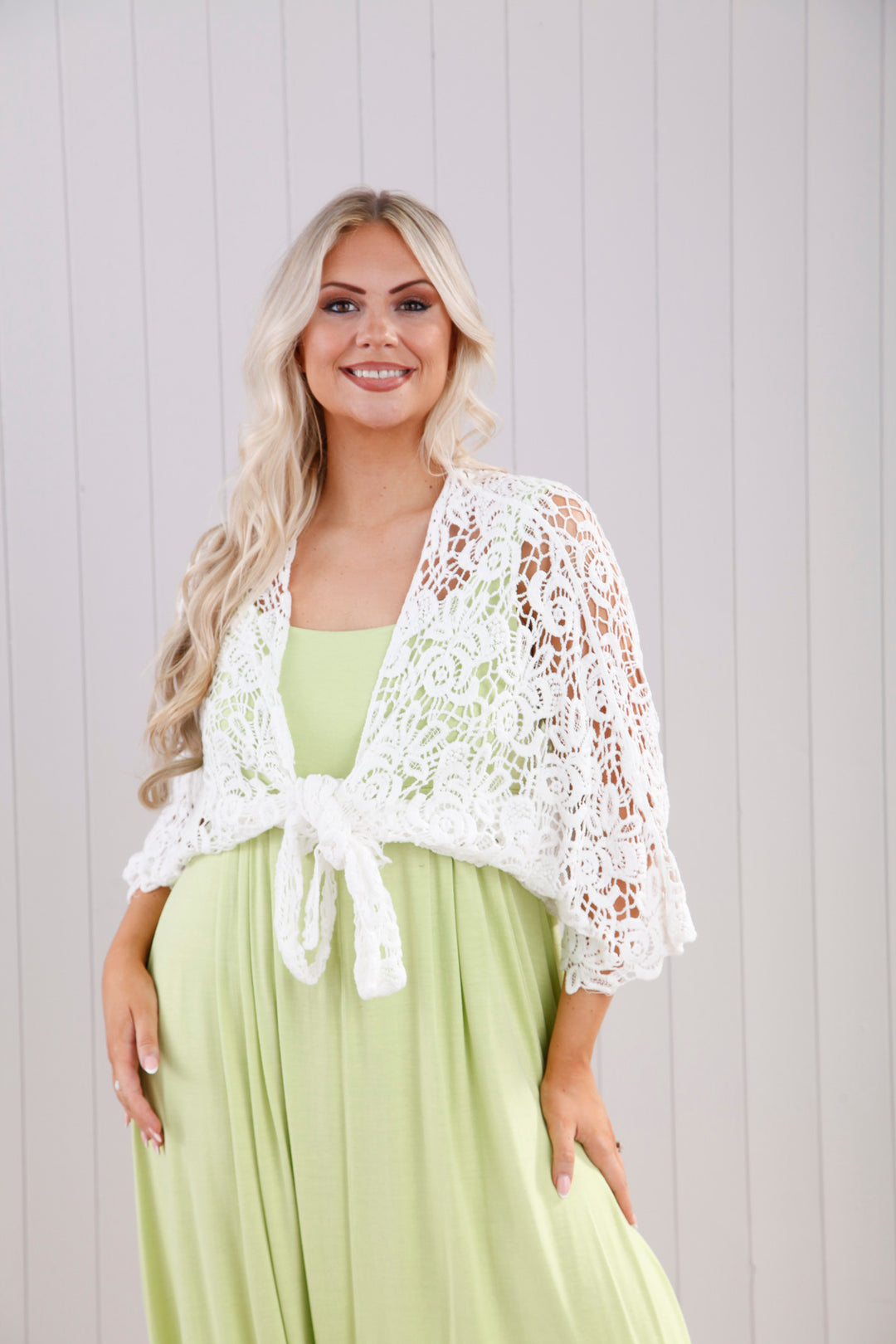 Tilly Tie Shrug White