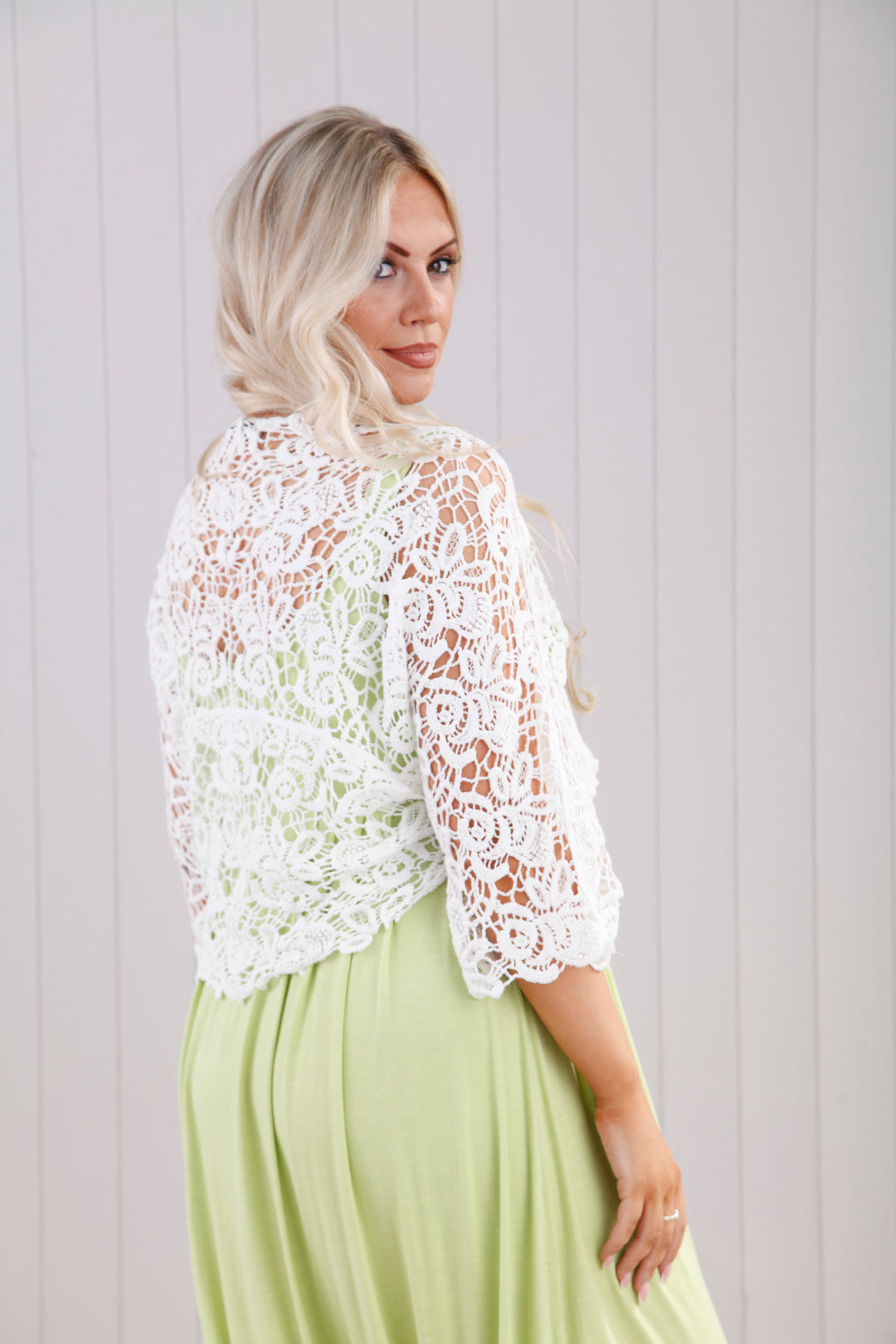 Tilly Tie Shrug White