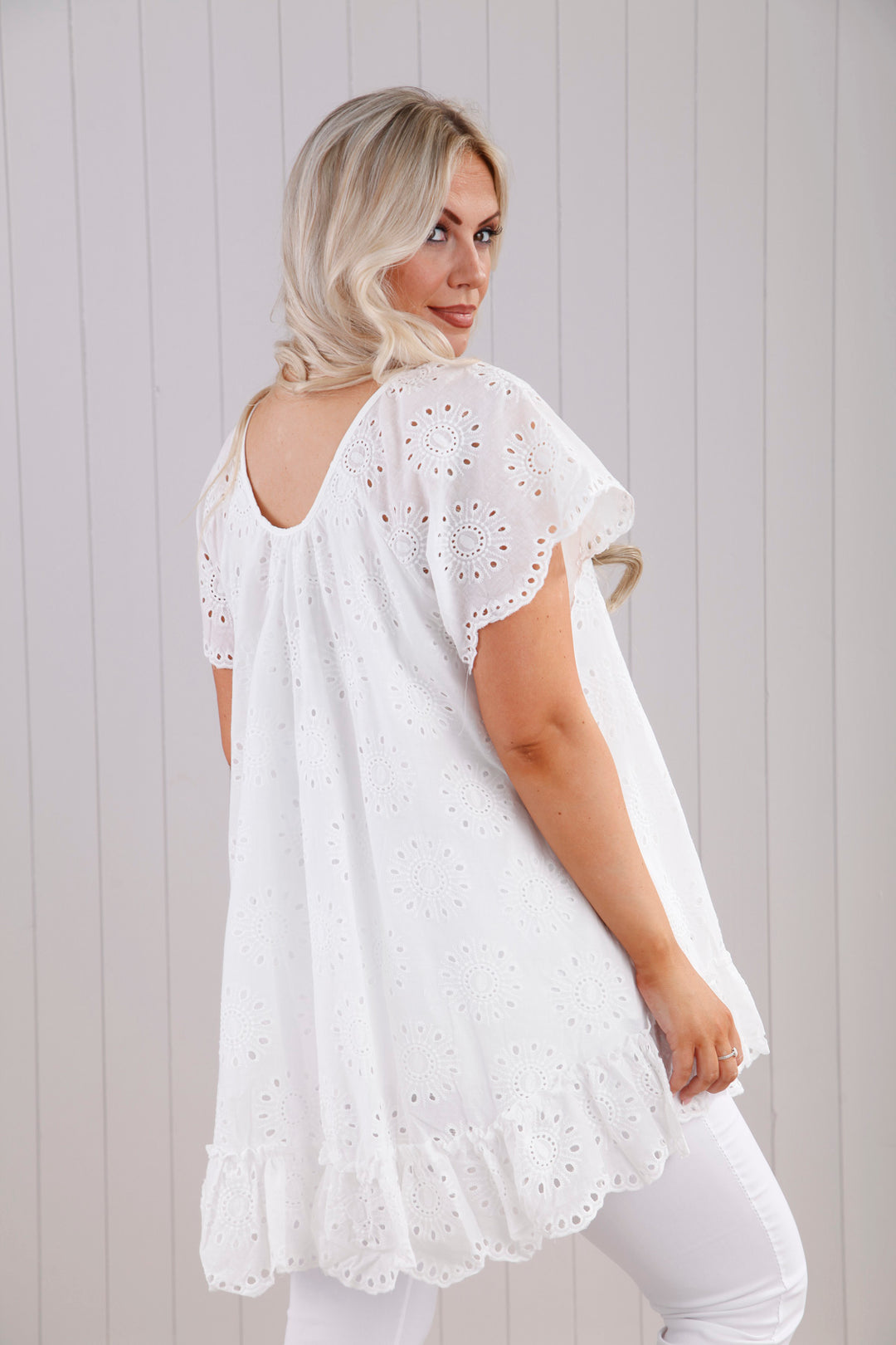 Sophie Cotton Top White