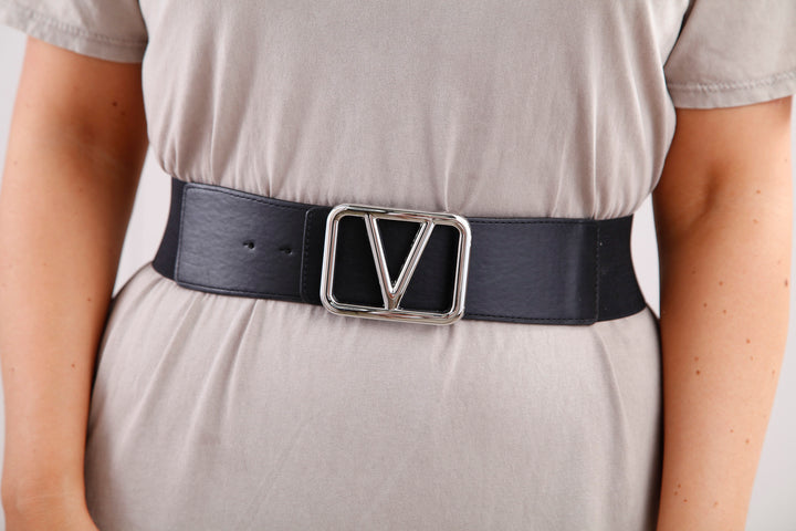 Galentino Stretch Belt Black/Silver