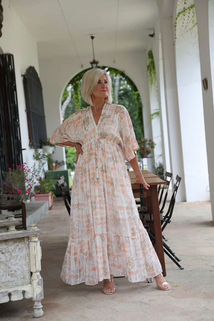 Kavya Sparkle Dress Clementine