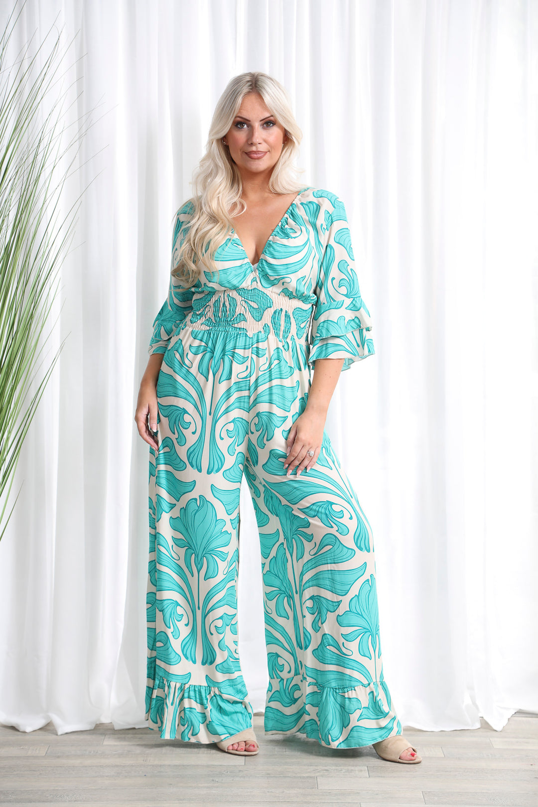 Geranium Jumpsuit Turquoise