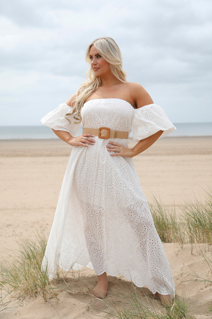 Cassandra Luxe Dress White