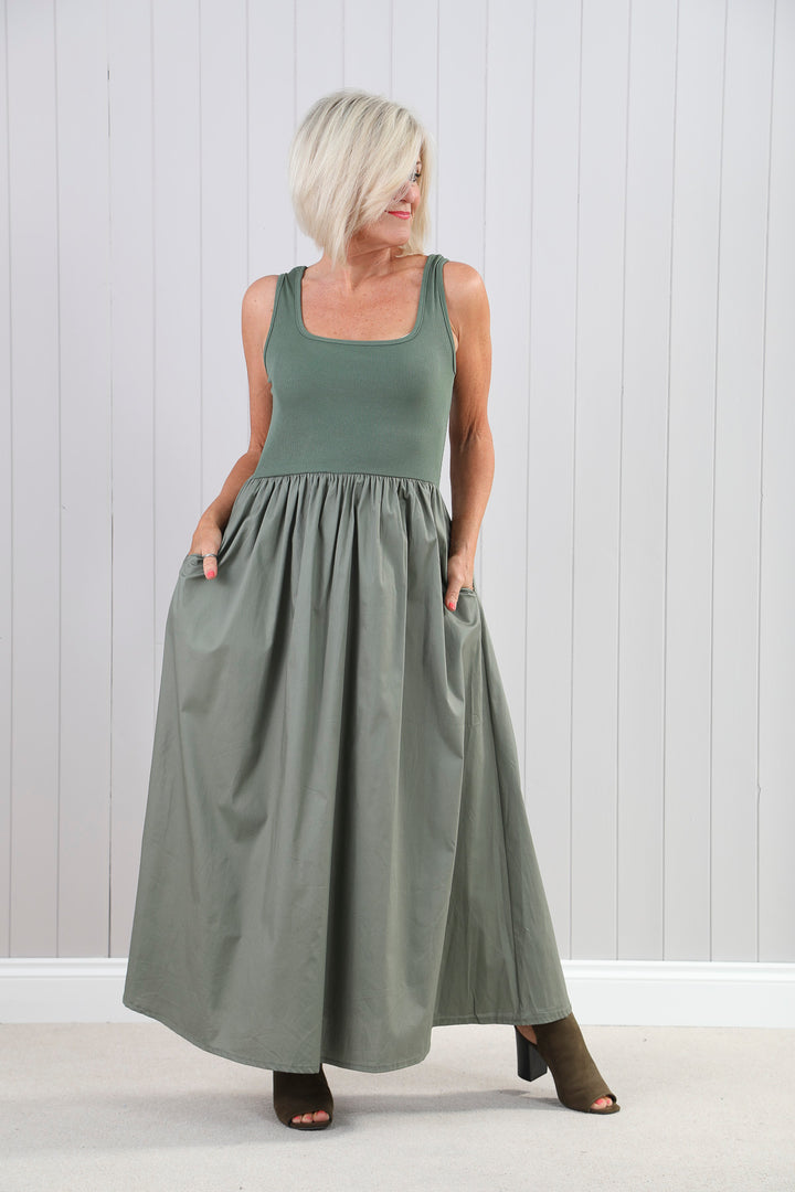 Venus Maxi Dress Khaki