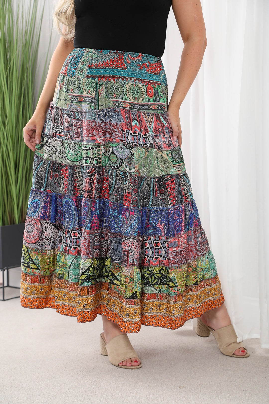 Boho Patchwork Skirt