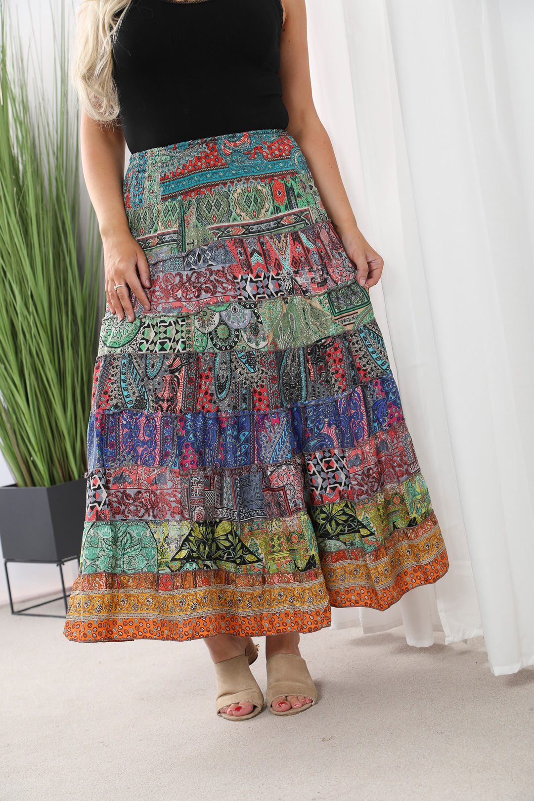 Boho Patchwork Skirt