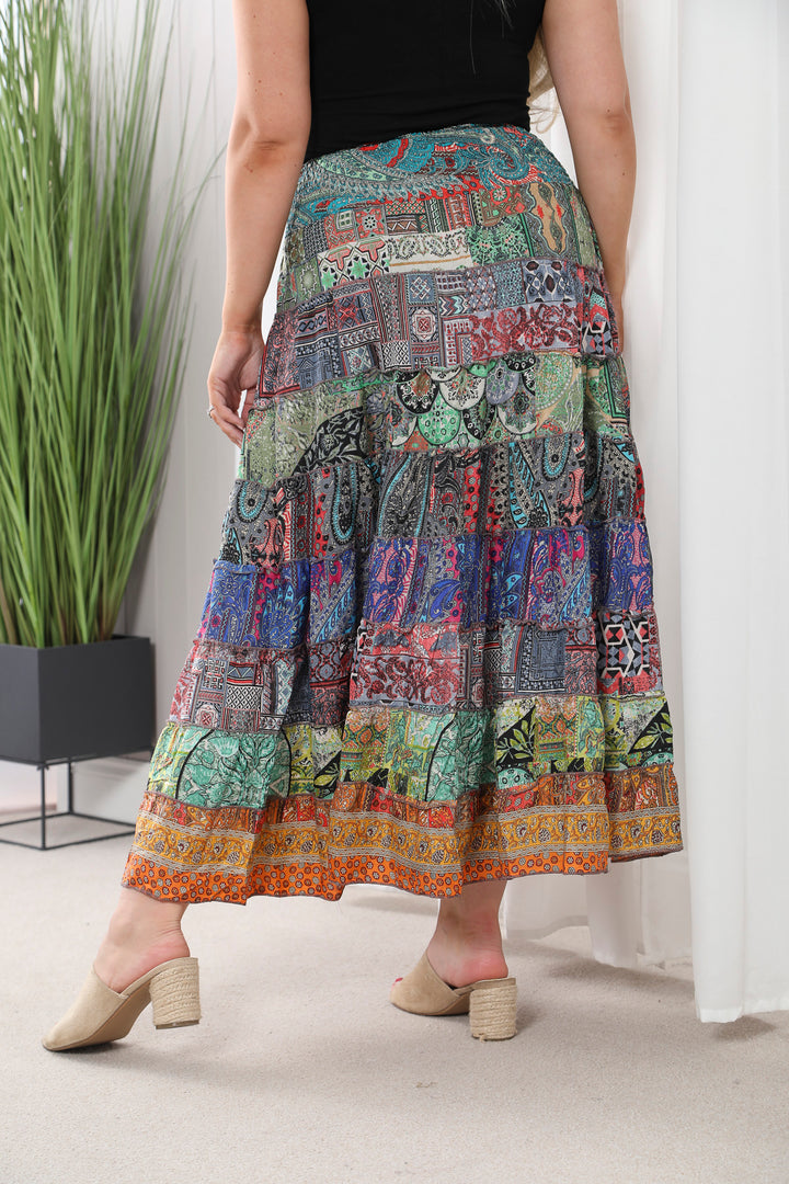 Boho Patchwork Skirt