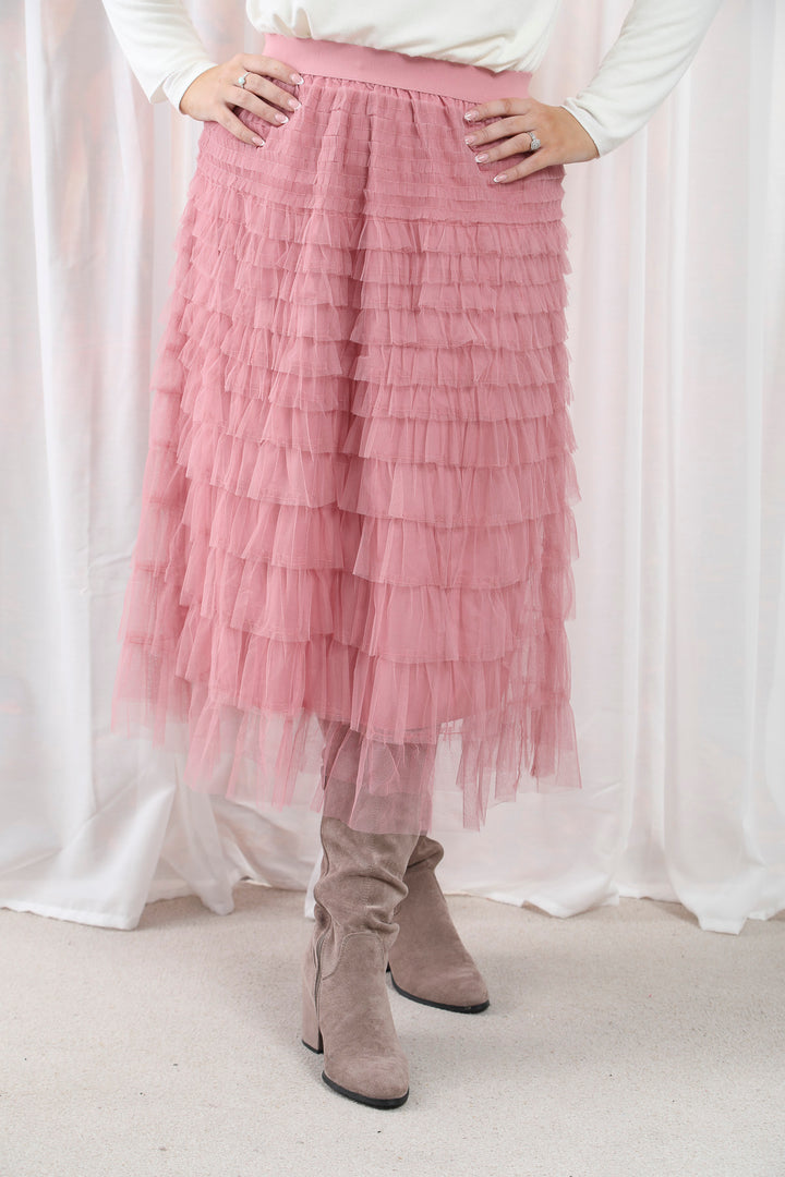 Seraphina Ruffle Skirt Rose Pink