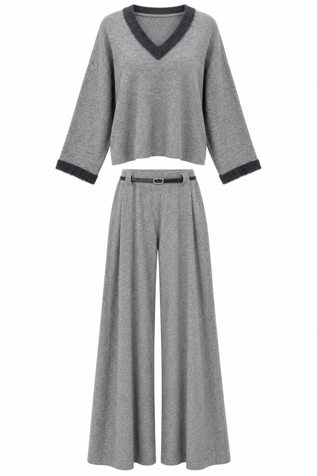 Cassidy V-Neck Co-Ord Grey
