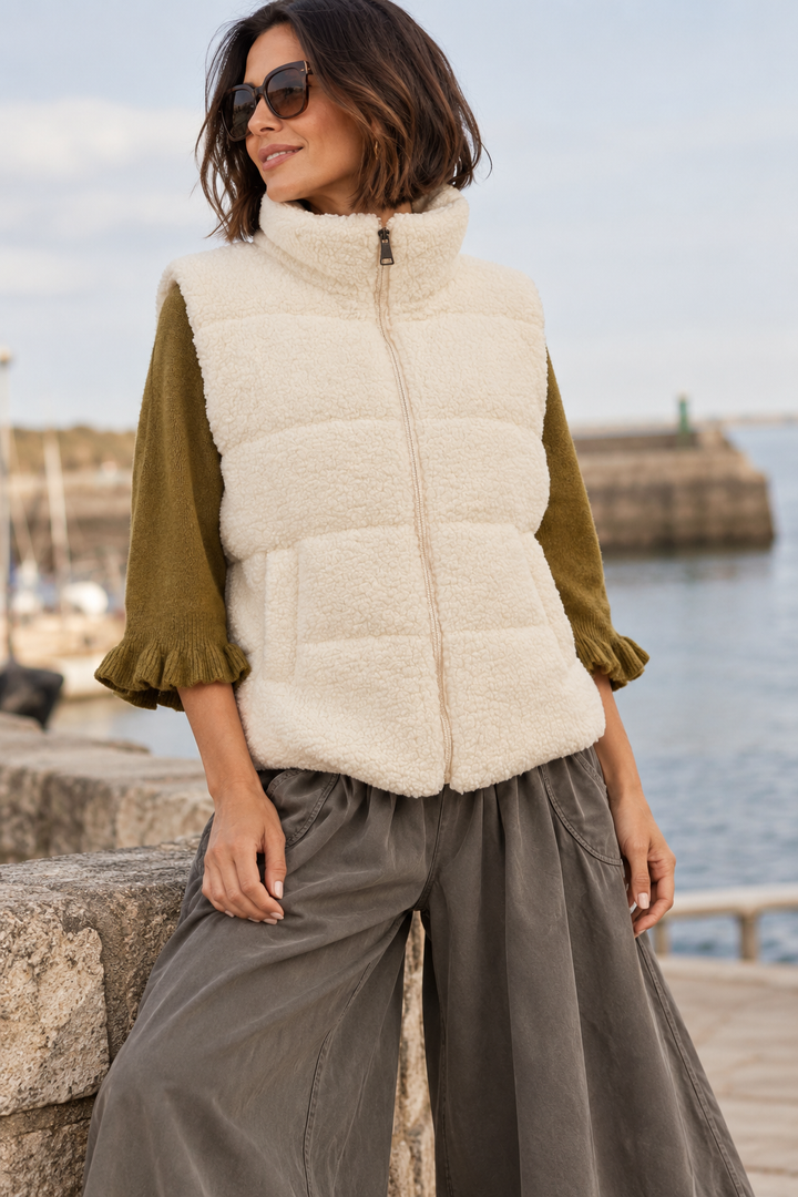 Freya Teddy Gilet Cream