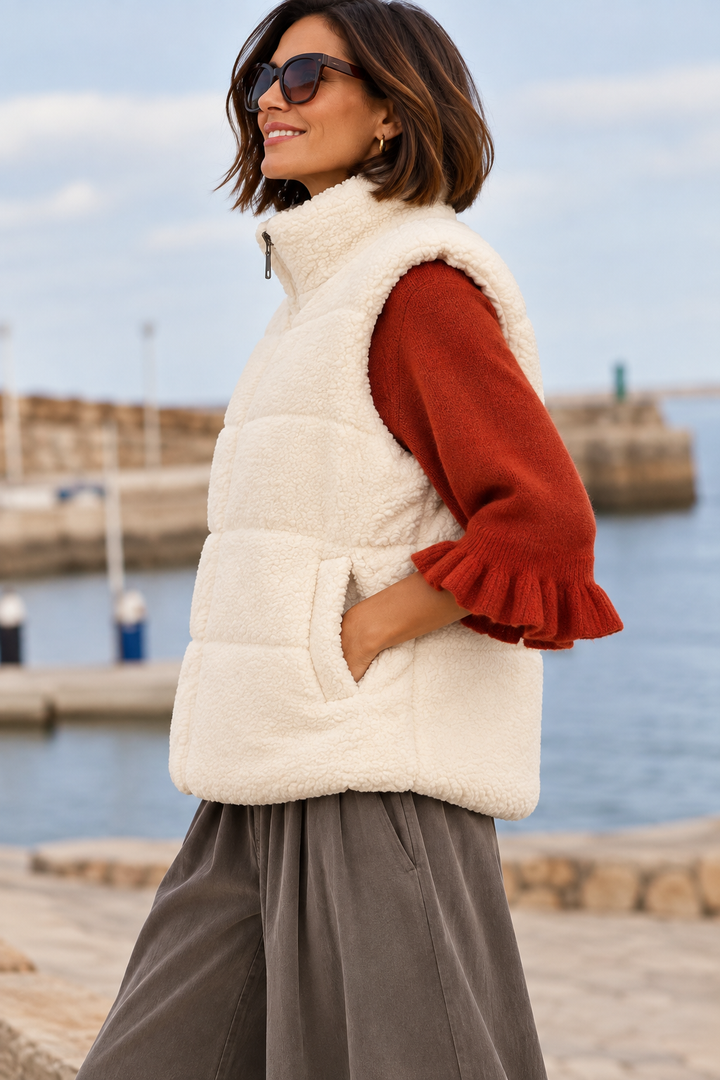 Freya Teddy Gilet Beige