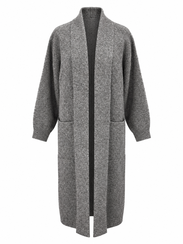 Stephanie Longline Cardigan Greige