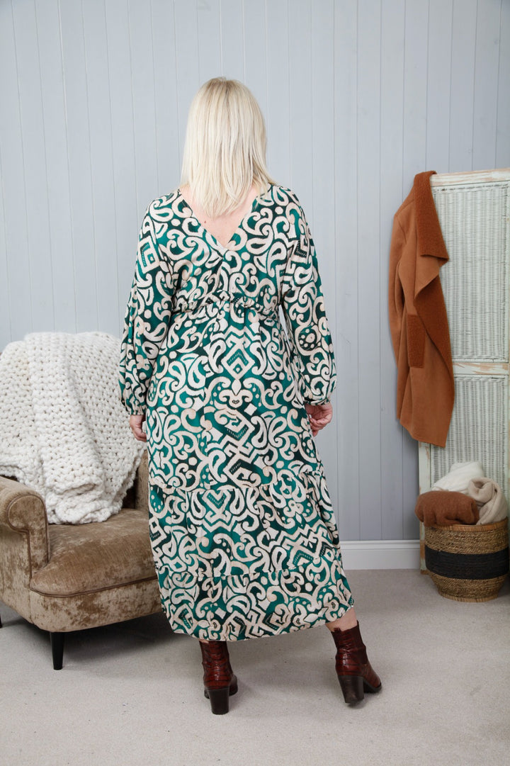 Forest Green Assisi Maxi Dress