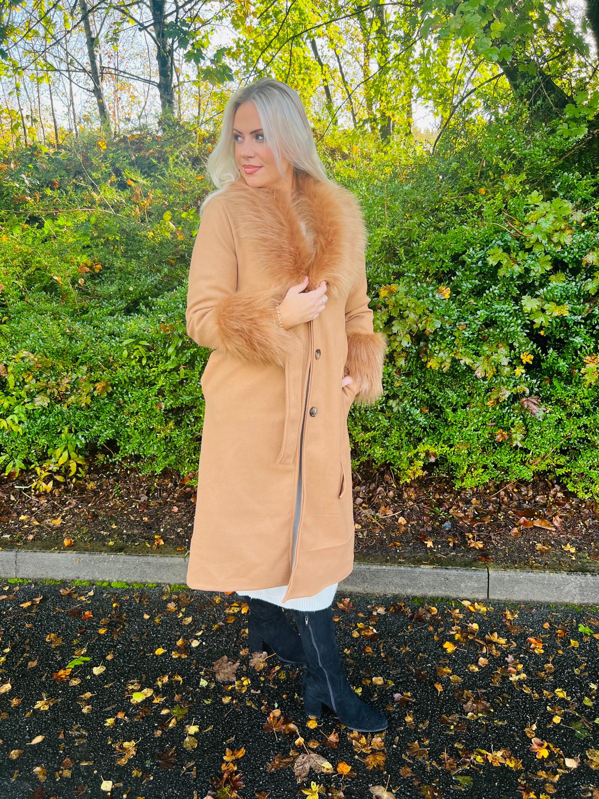 Trench Coat Long Fur