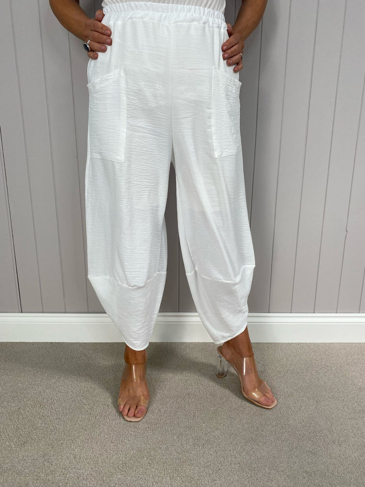 Camille Cocoon Trousers White