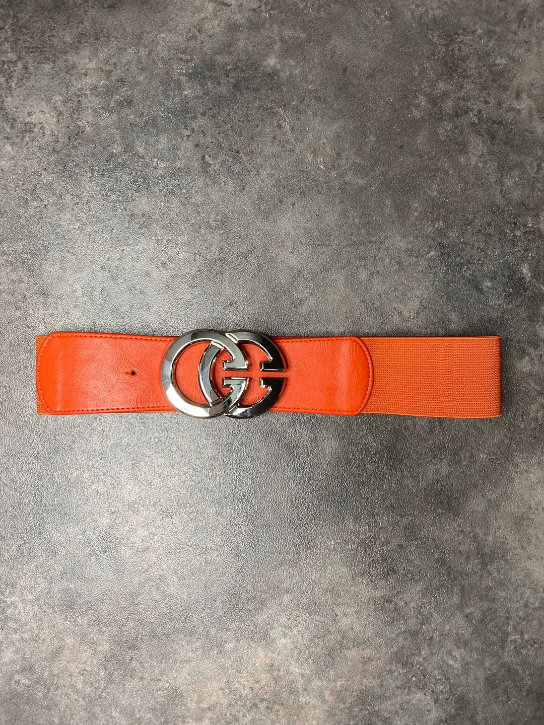 Monogram G Belt Orange/Silver