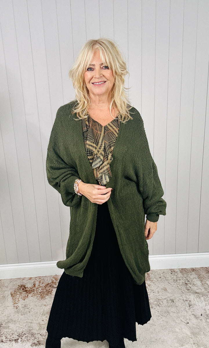 Lucy Longline Cardigan Khaki