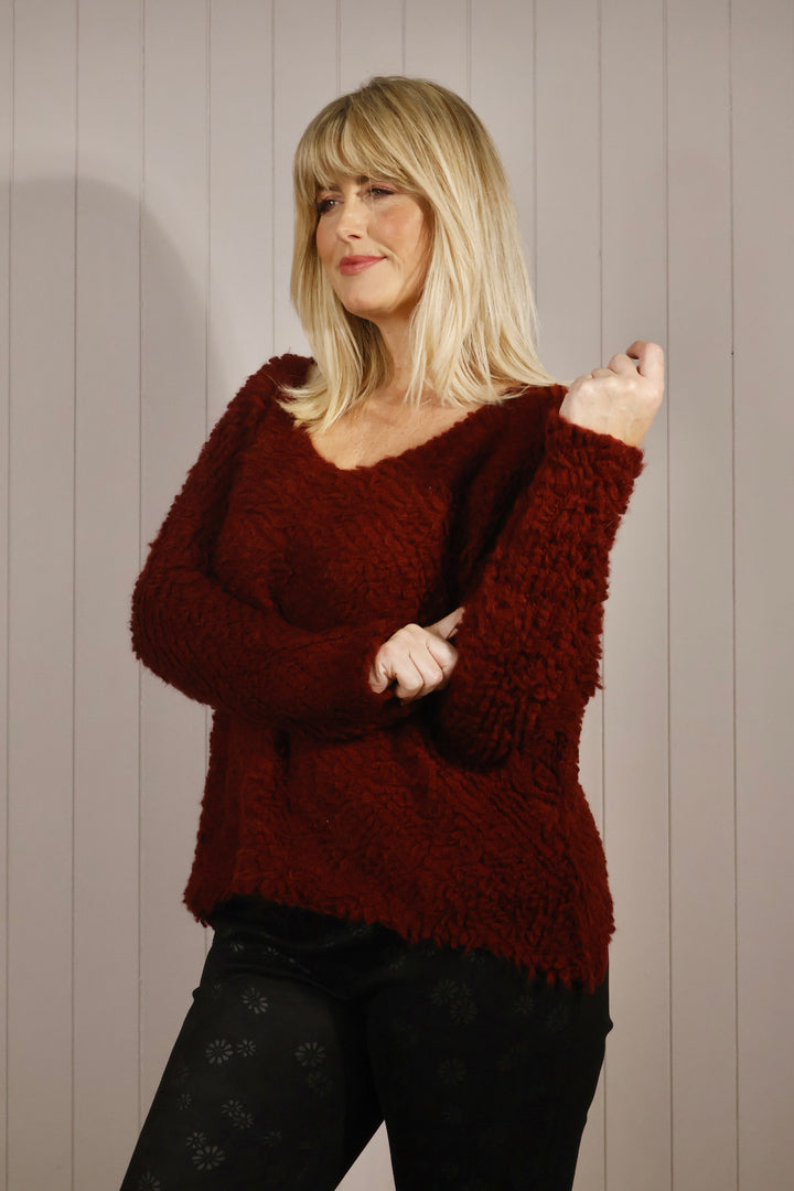 Florella Knit Jumper Bordeaux