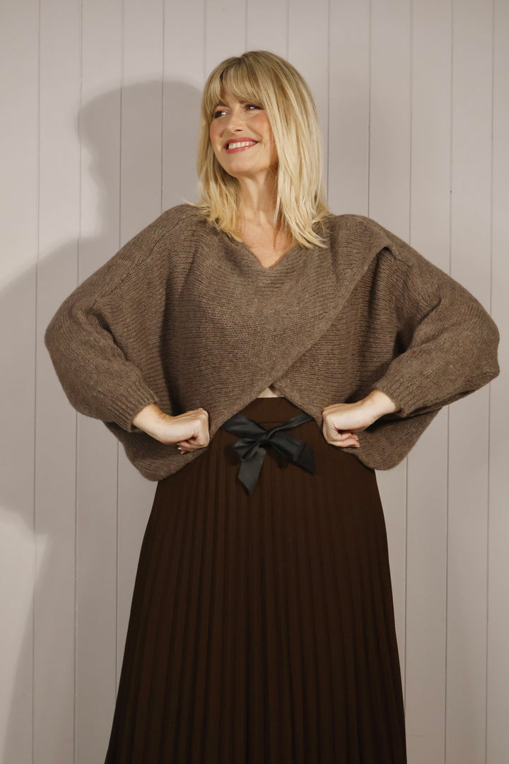 Cody Cross Layering Top Mocha