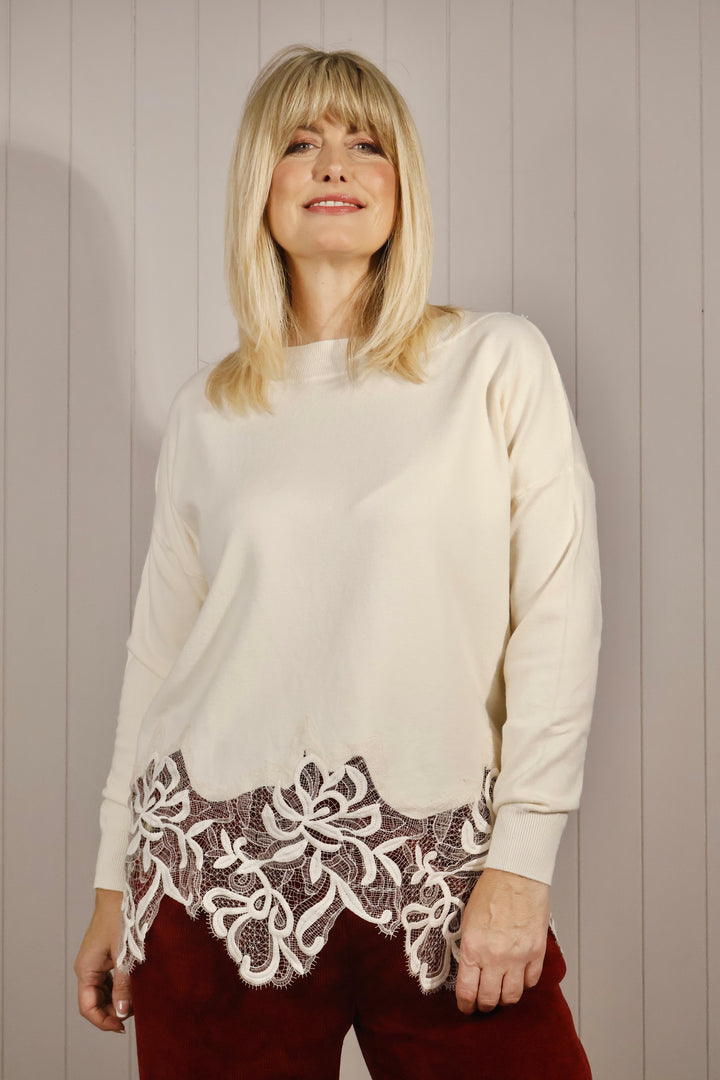 Latina Lace Bottom Jumper