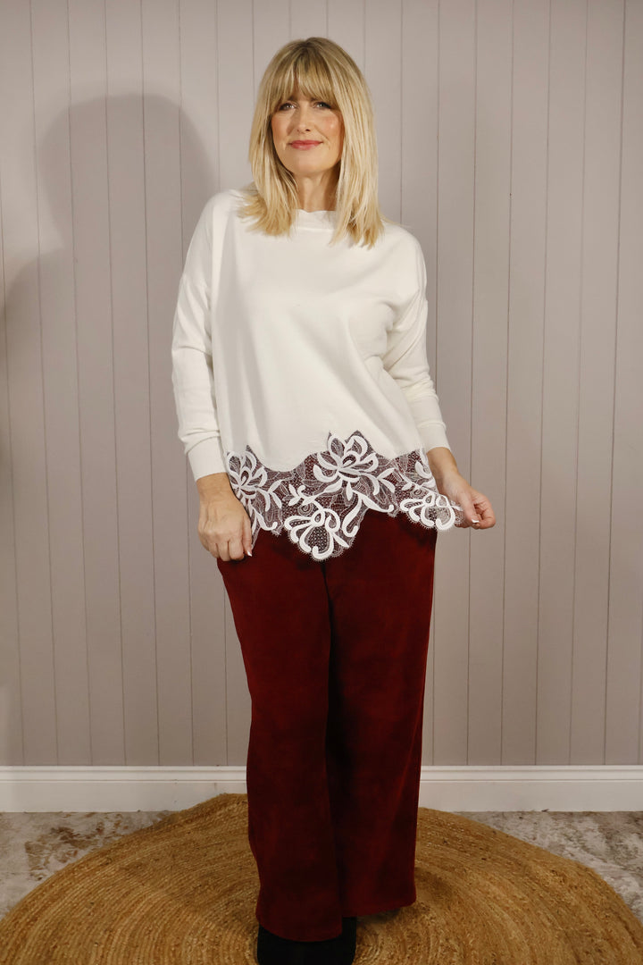 Latina Lace Bottom Jumper