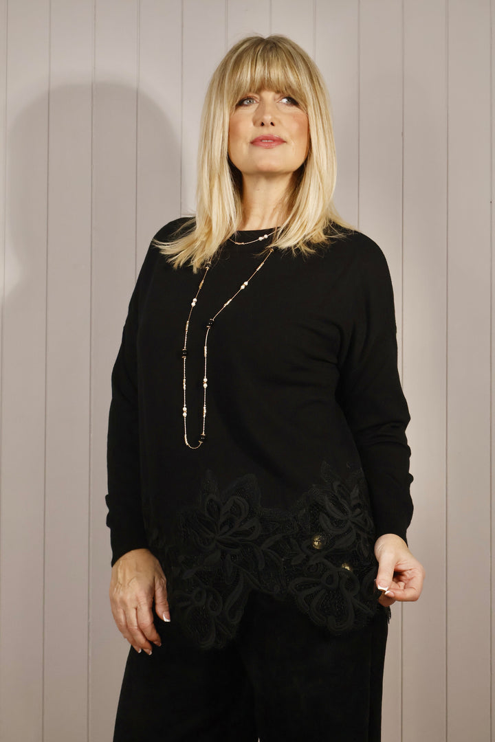 Latina Lace Bottom Jumper