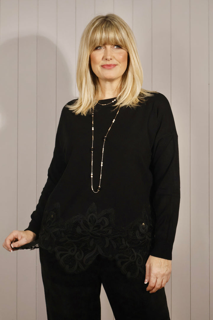 Latina Lace Bottom Jumper