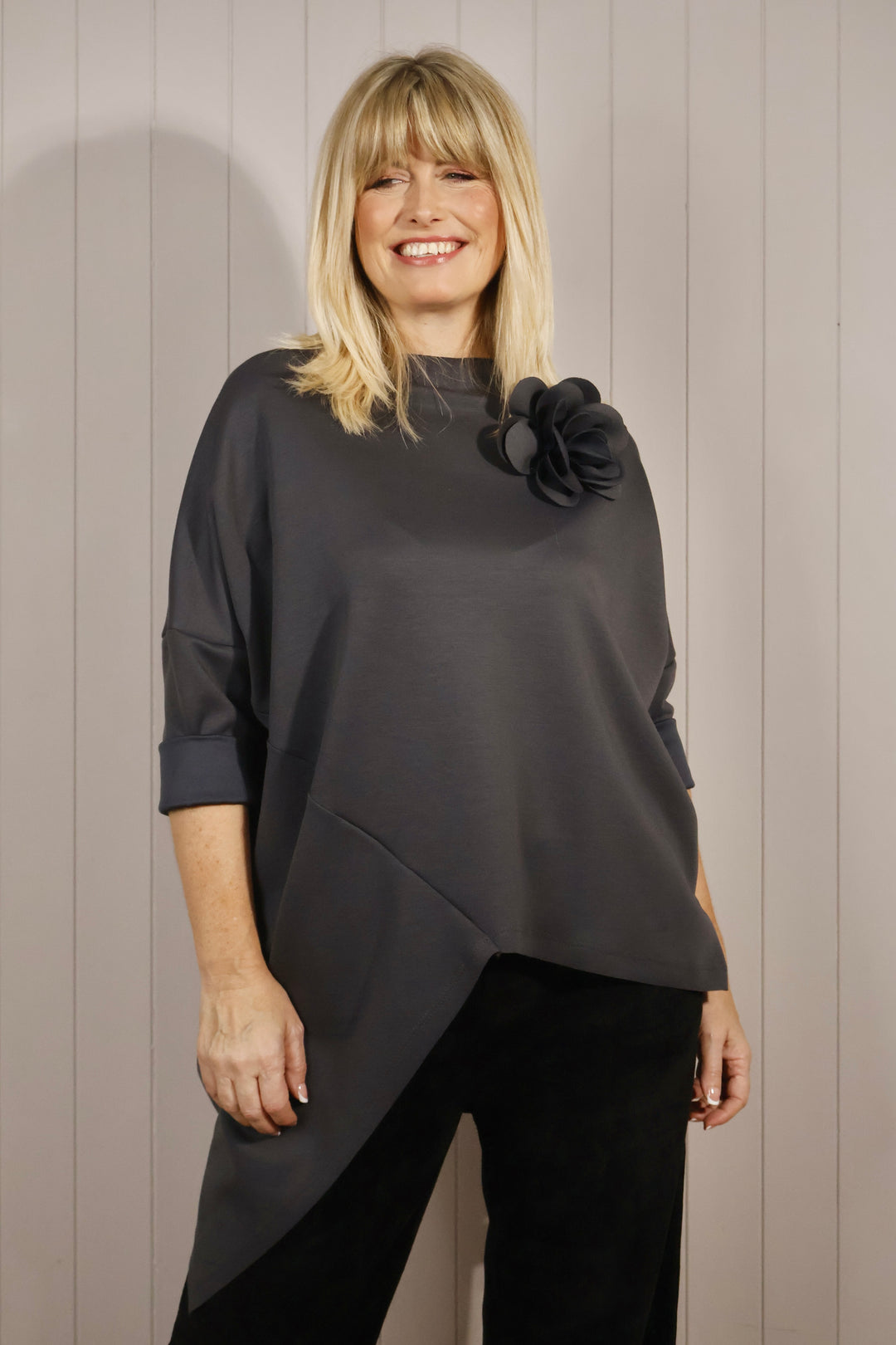 Florentina Asymmetric Top Slate