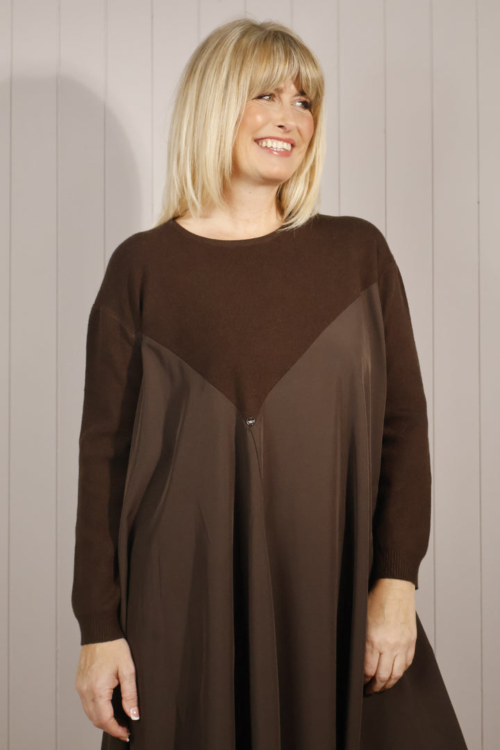 Annika Asymmetric Tunic Chocolate