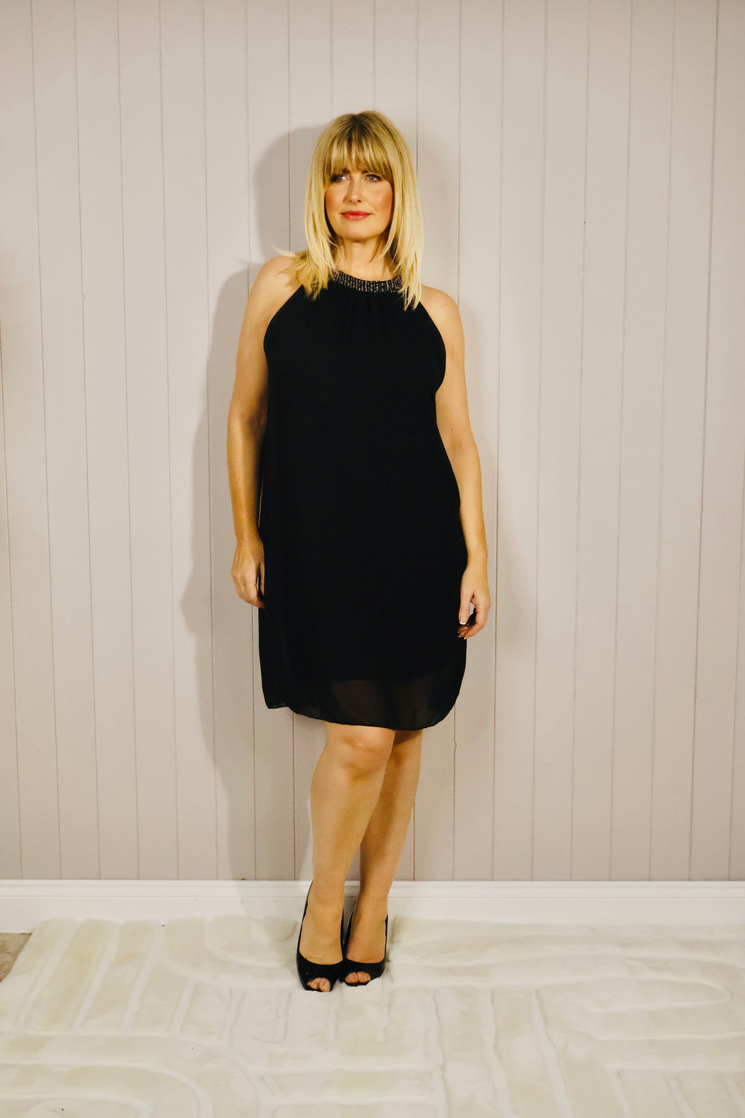 Sade Sequin Tunic Dress Black