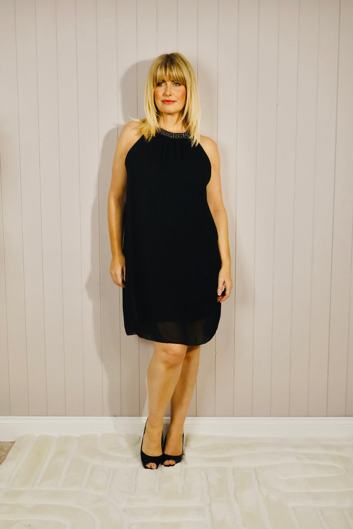 Sade Sequin Tunic Dress Black