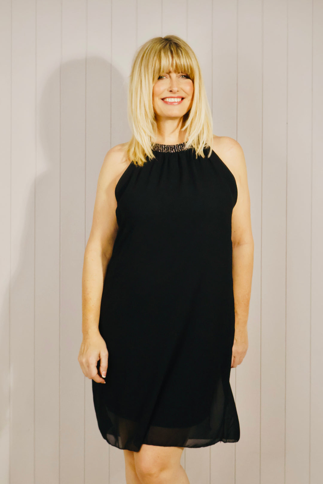 Sade Sequin Tunic Dress Black