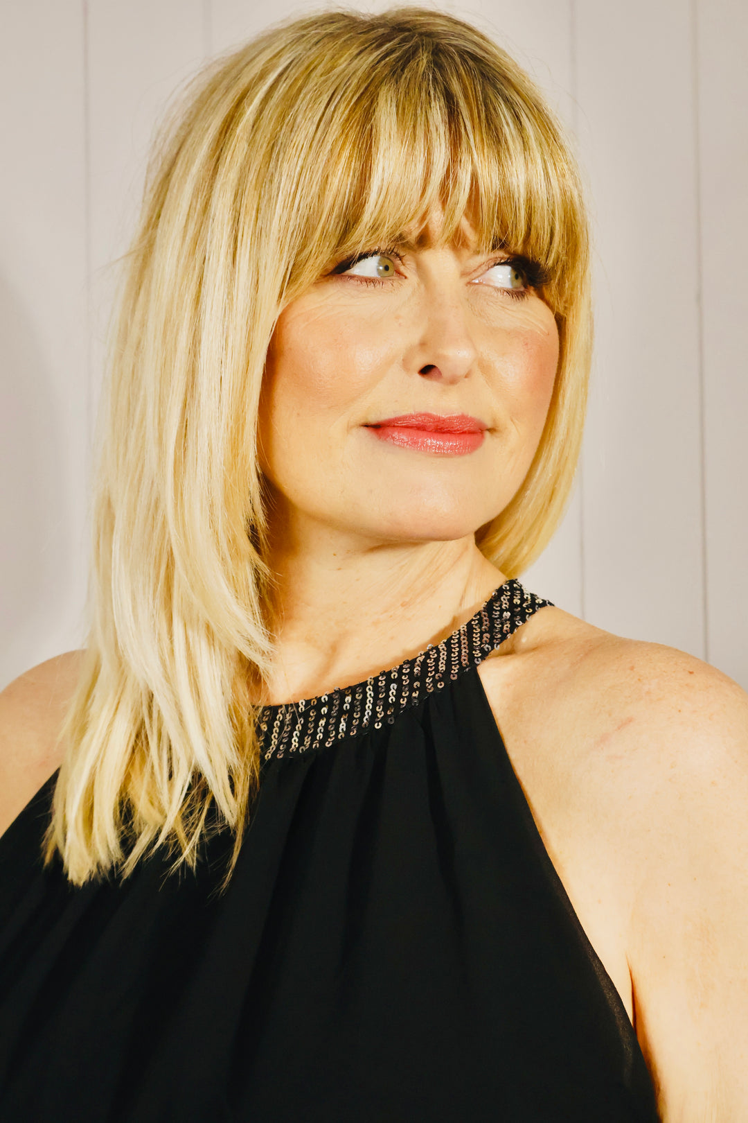 Sade Sequin Tunic Dress Black