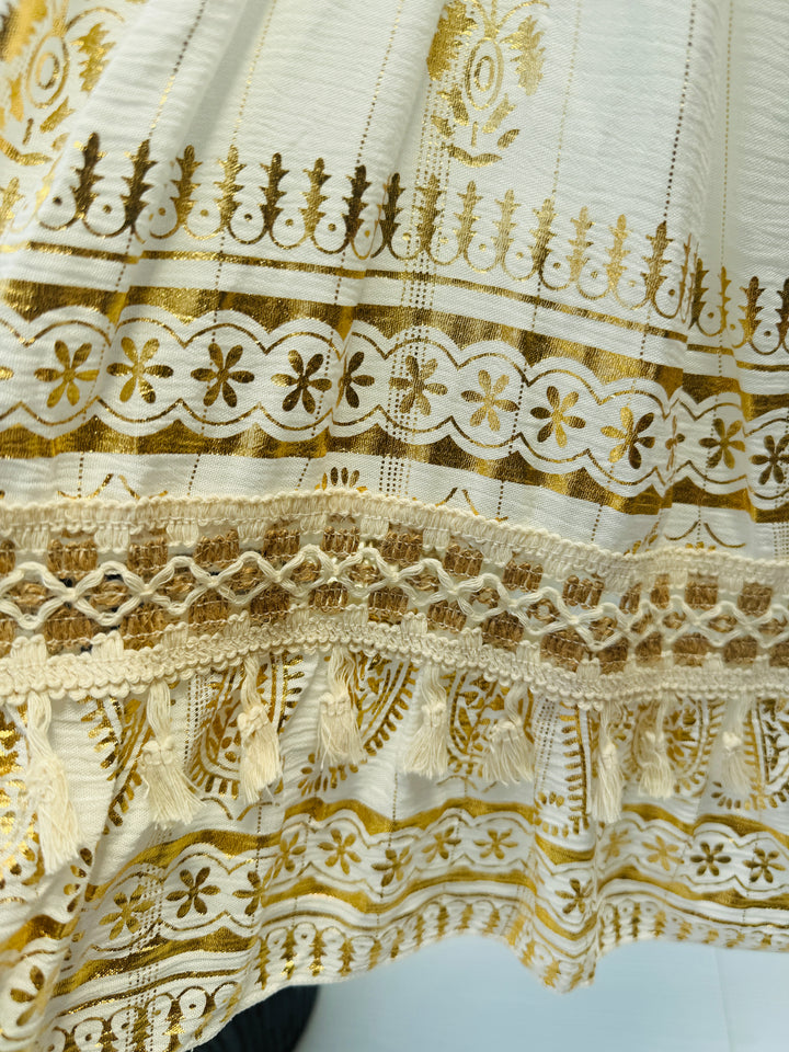 Aitana Gold & Cream Short Dress
