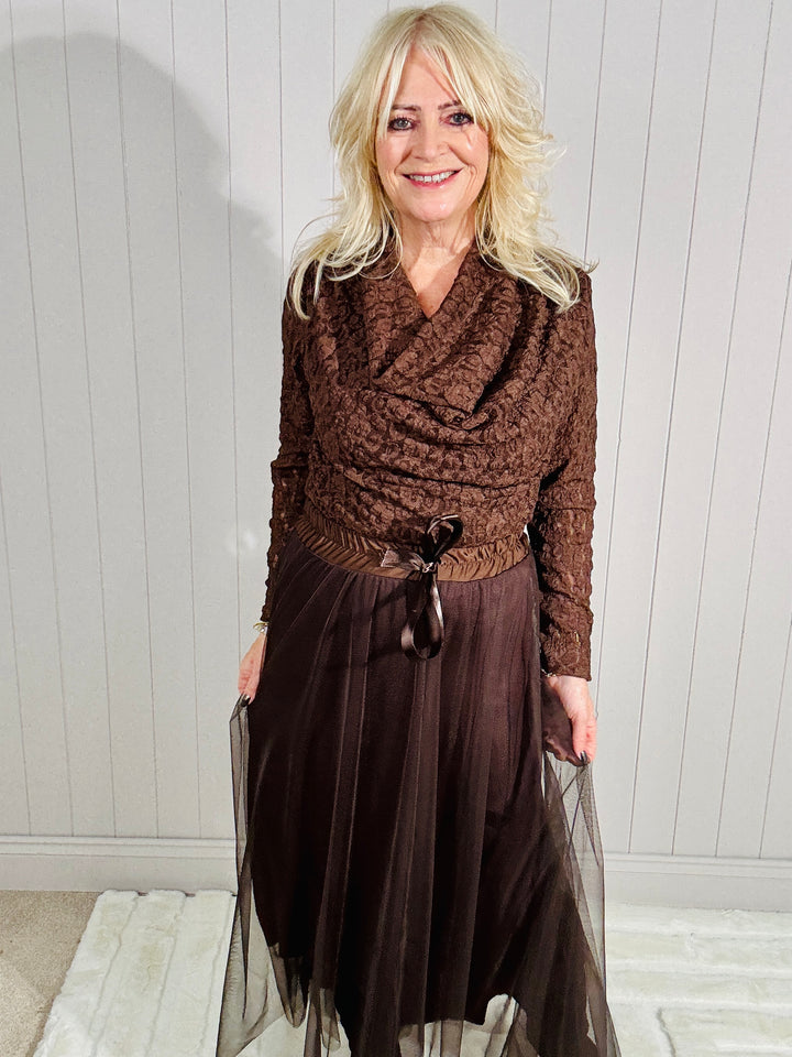 Marielle Tulle Skirt Cappuccino