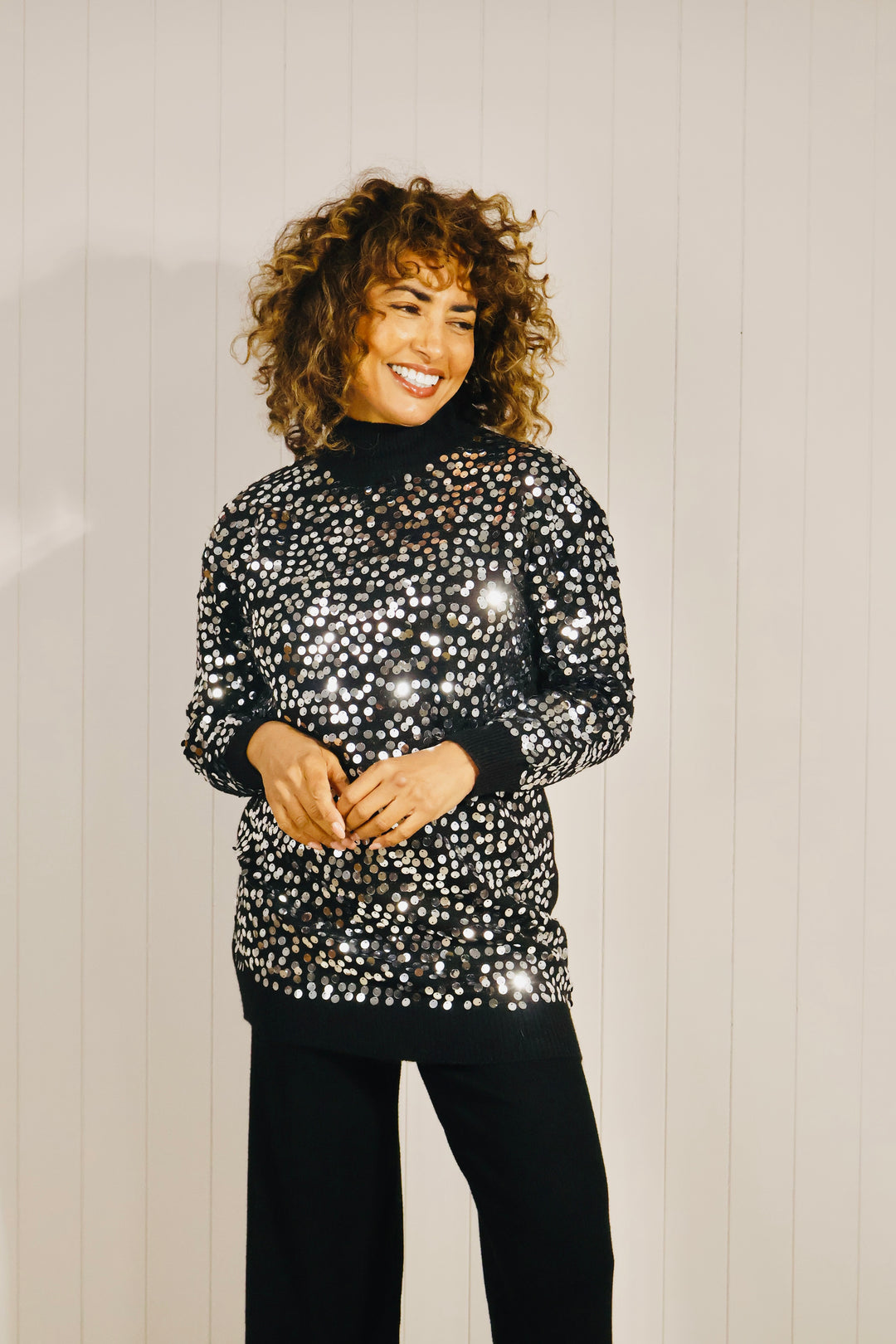 Monroe sequin Tunic Black