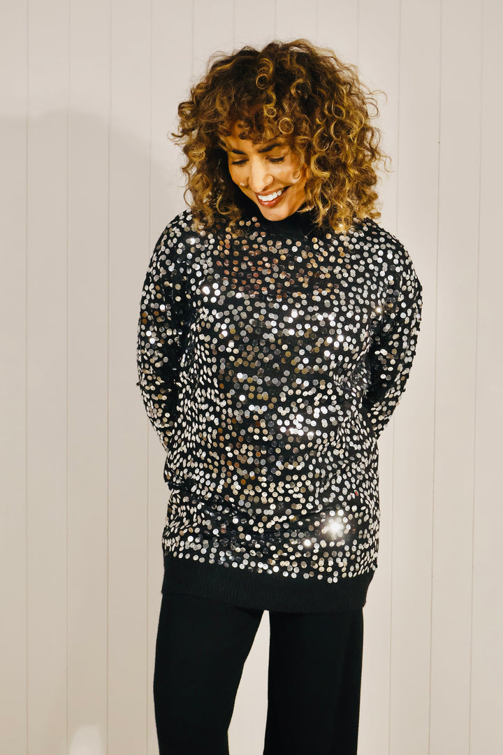 Monroe sequin Tunic Black