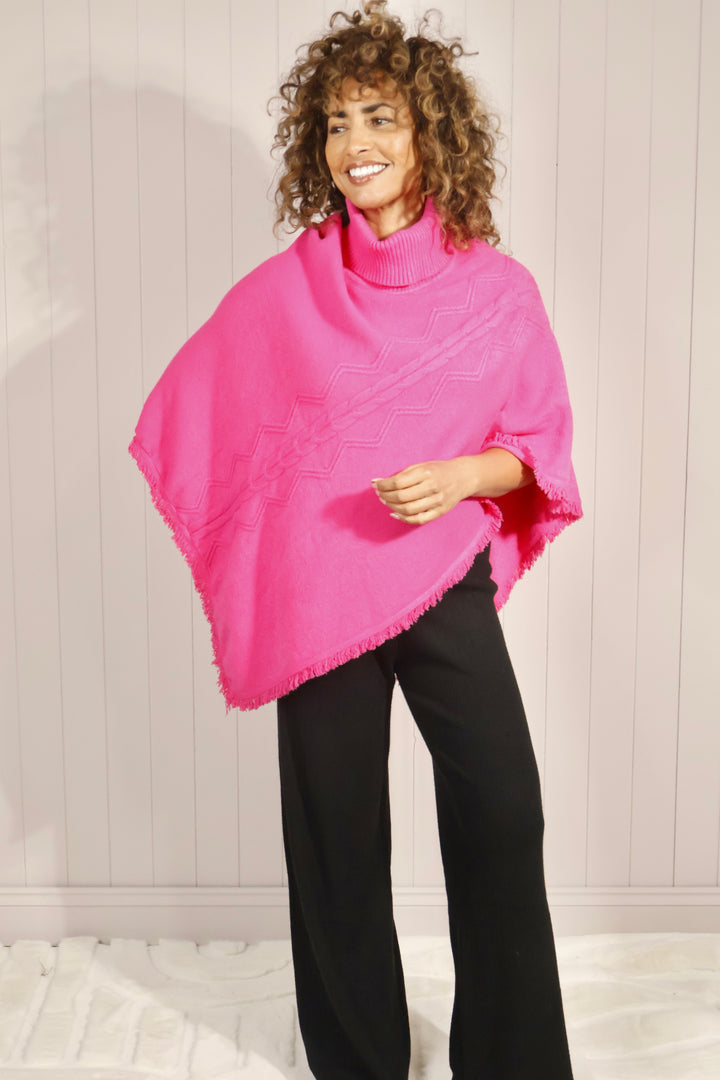Phoebe Poncho Fuchsia