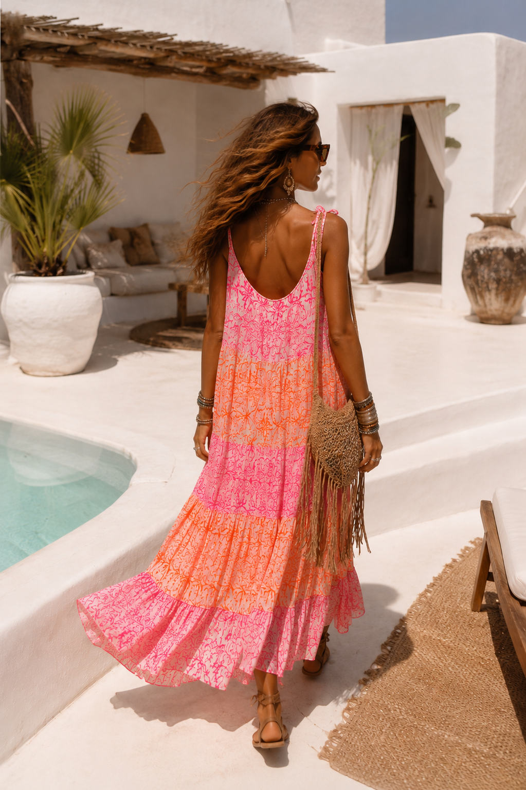 Dayana Sparkle Maxi Dress White
