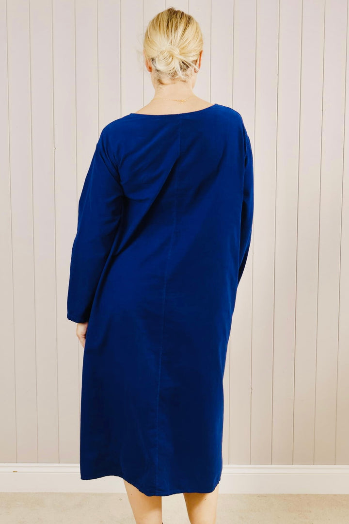 Fine Cord 3 Button Dress