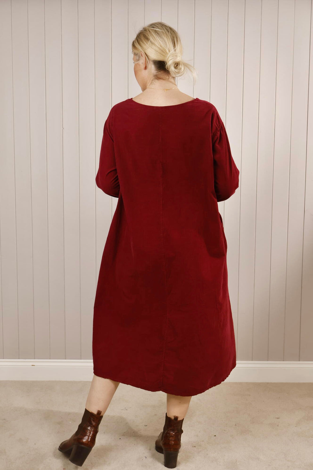Fine Cord 3 Button Dress