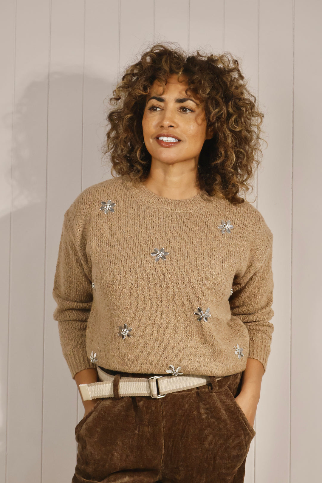 Desiree Diamante Jumper Mocha