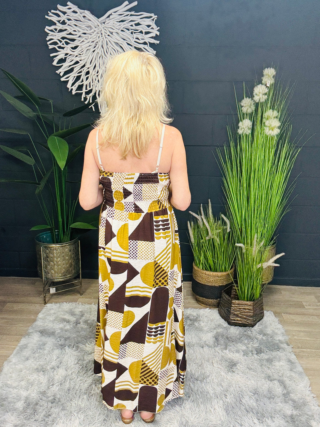 Azaria Abstract Dress Lime