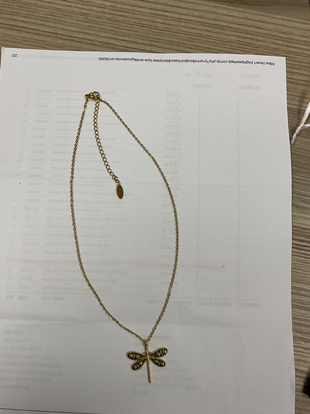 Drangonfly Pendant Necklace