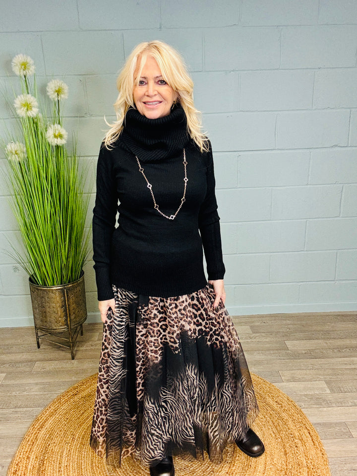 Pria Cowl Neck Jumper Black