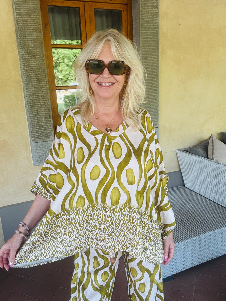 Georgie Oversized Top Lime