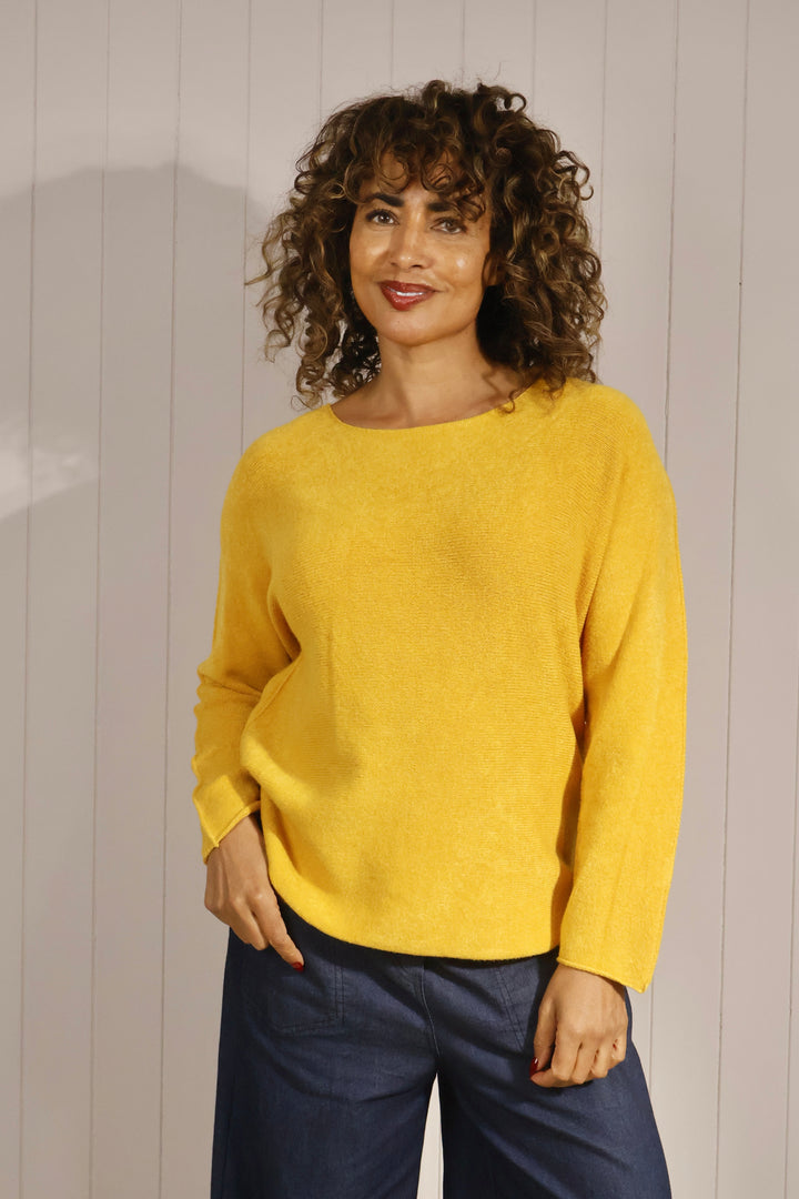 Anabelle Round Neck Jumper Mustard