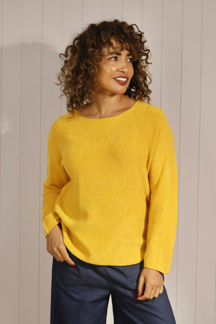 Anabelle Round Neck Jumper Mustard
