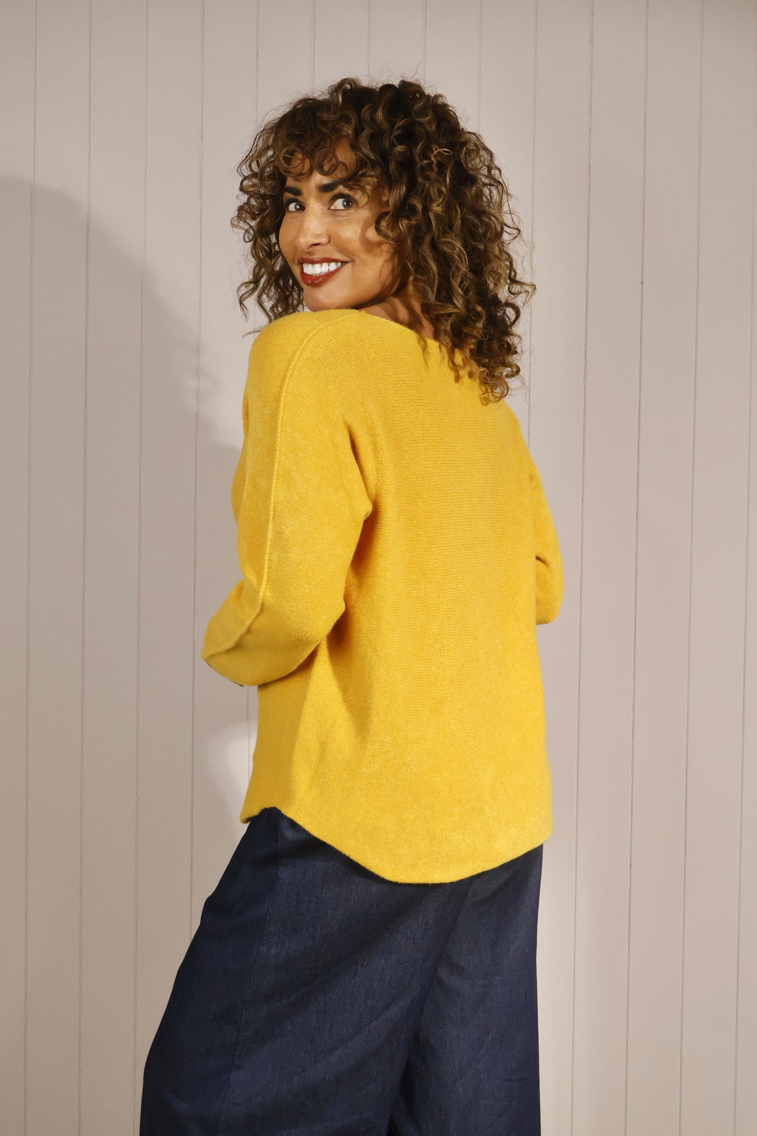 Anabelle Round Neck Jumper Mustard