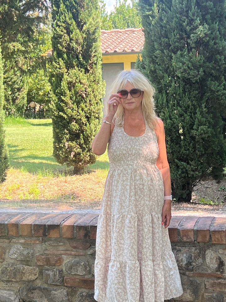 Lysandra Floral Dress Beige